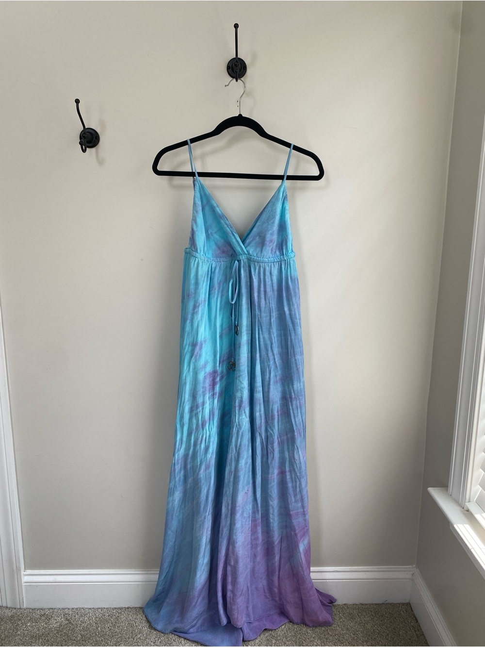 Gypsy 05 100% Fairytale Tie-Dye Maxi Dress in Blue and Purple